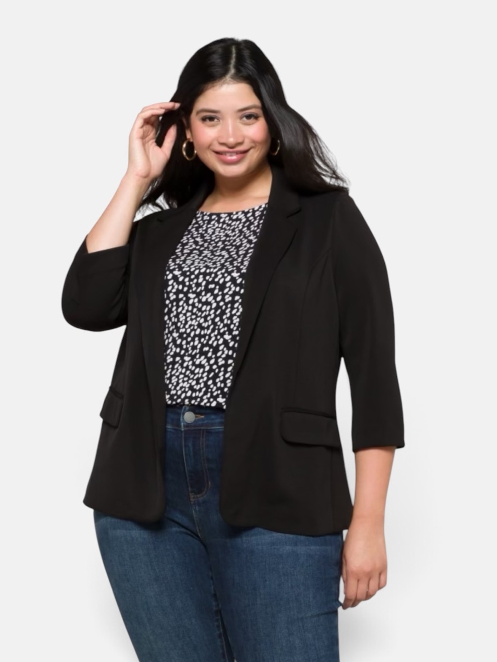 Skies Are Blue Asa Modal Knit Blazer – Size 2X